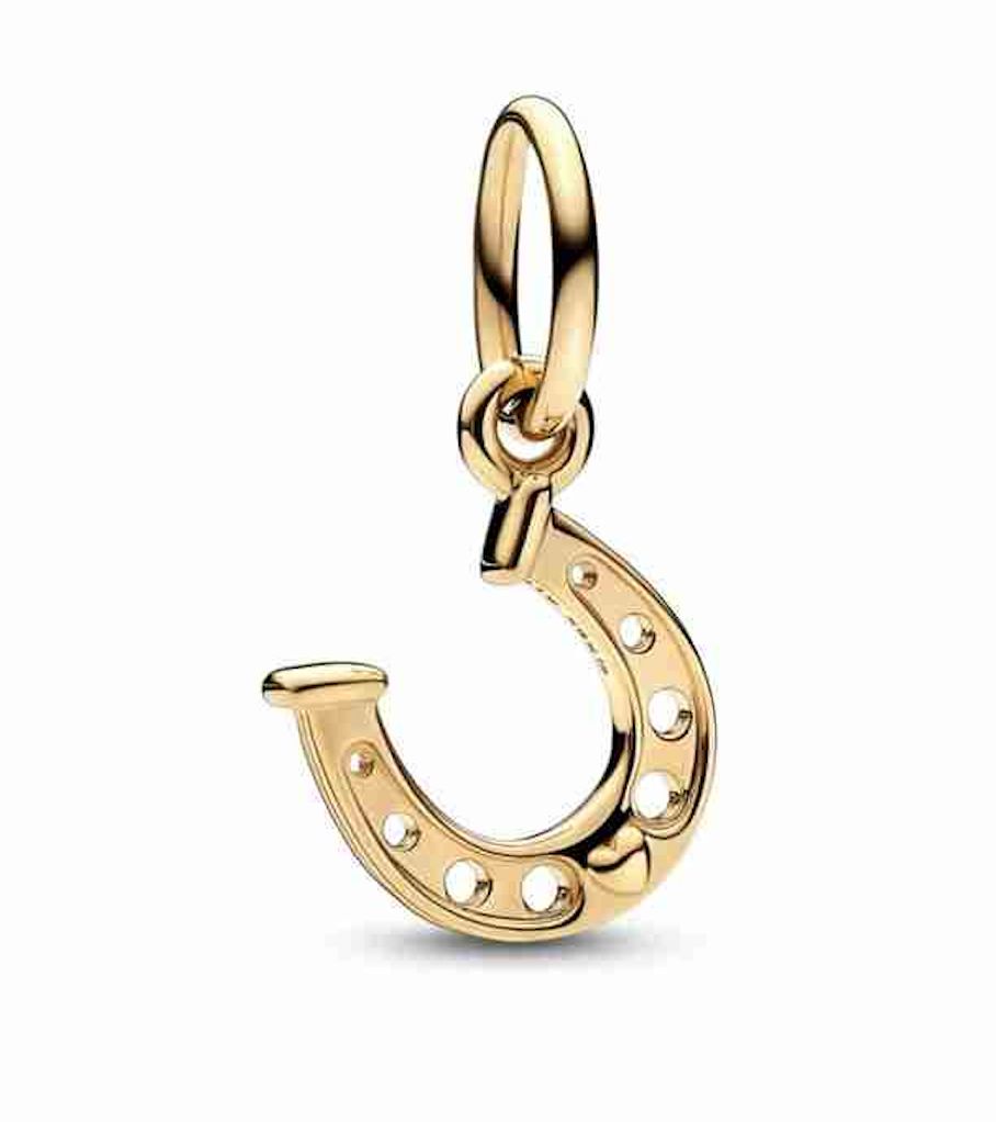 Lucky Horseshoe 14k Solid Gold Dangle Charm-752328C00