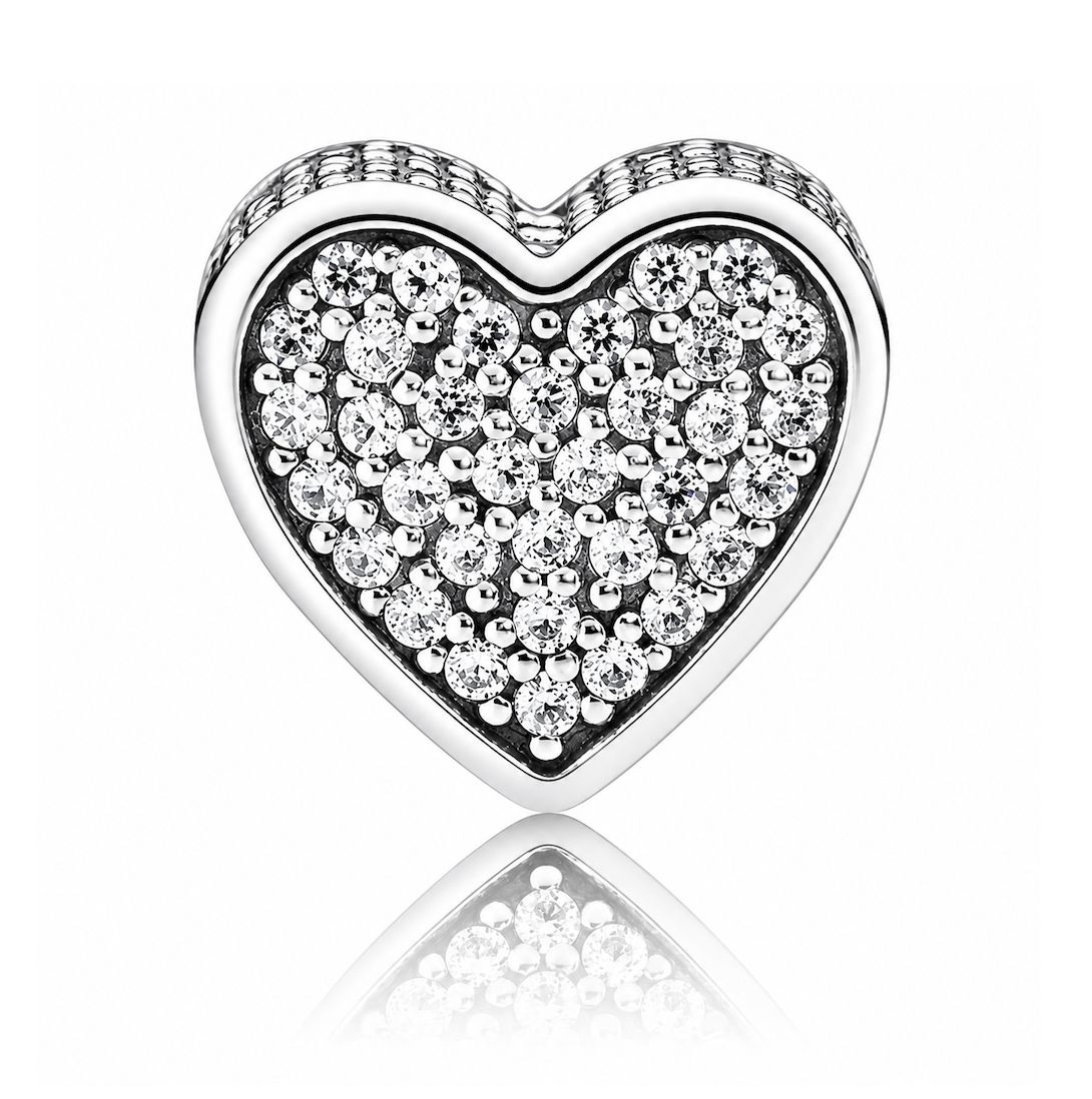 Love Pavé Heart Charm - 796084CZ