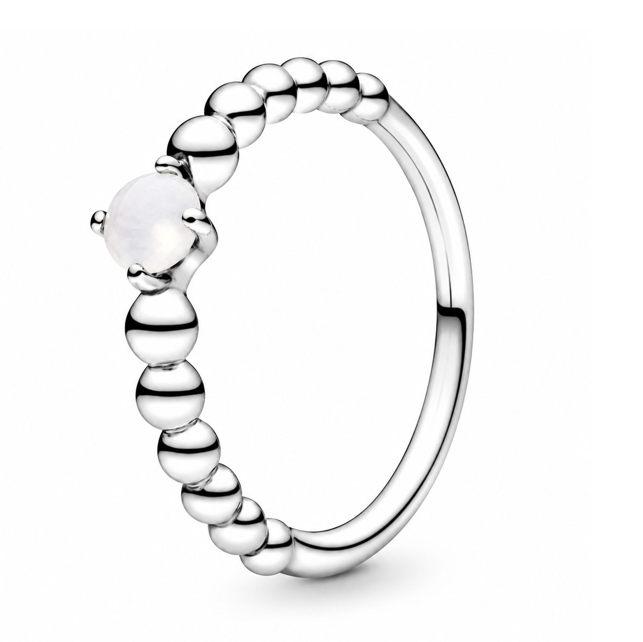 Milky White Beaded Ring-198867C04