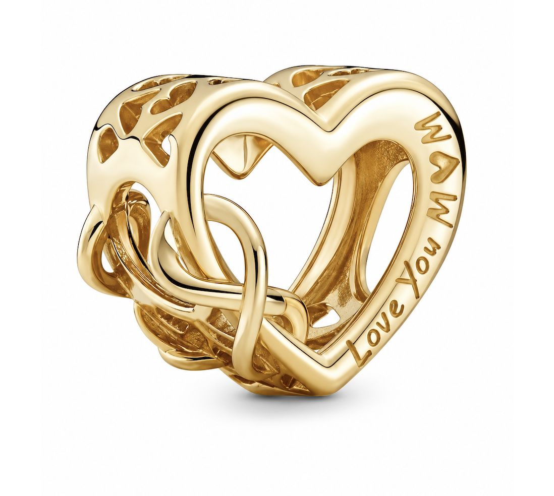Love You Mum 14k Solid Gold Infinity Heart Charm-759515C00