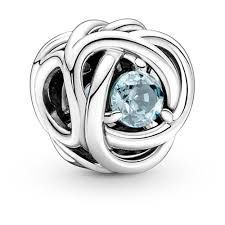 March Birthstone Eternity Circle Charm - 790065C09