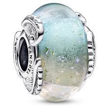 Multicolour Murano Glass &amp; Curved Feather Charm - 792577C00