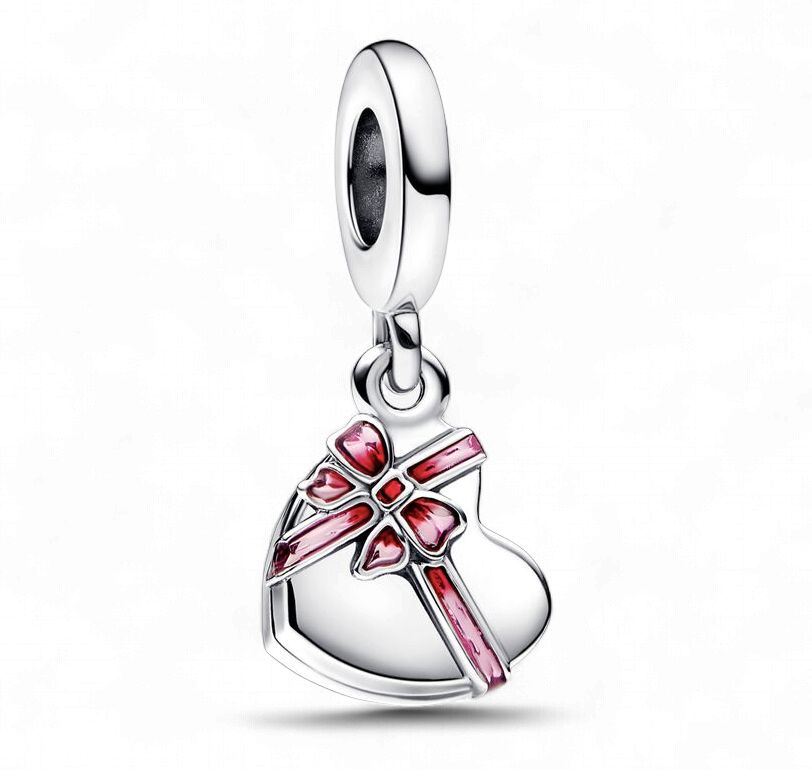 Openable Heart Chocolate Gift Box Dangle Charm -792587C01
