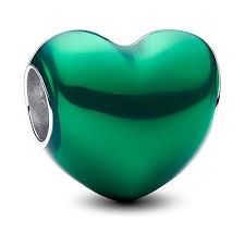 Metallic Green Heart Charm - 793337C07
