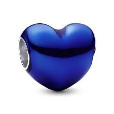 Metallic Blue Heart Charm - 793337C05