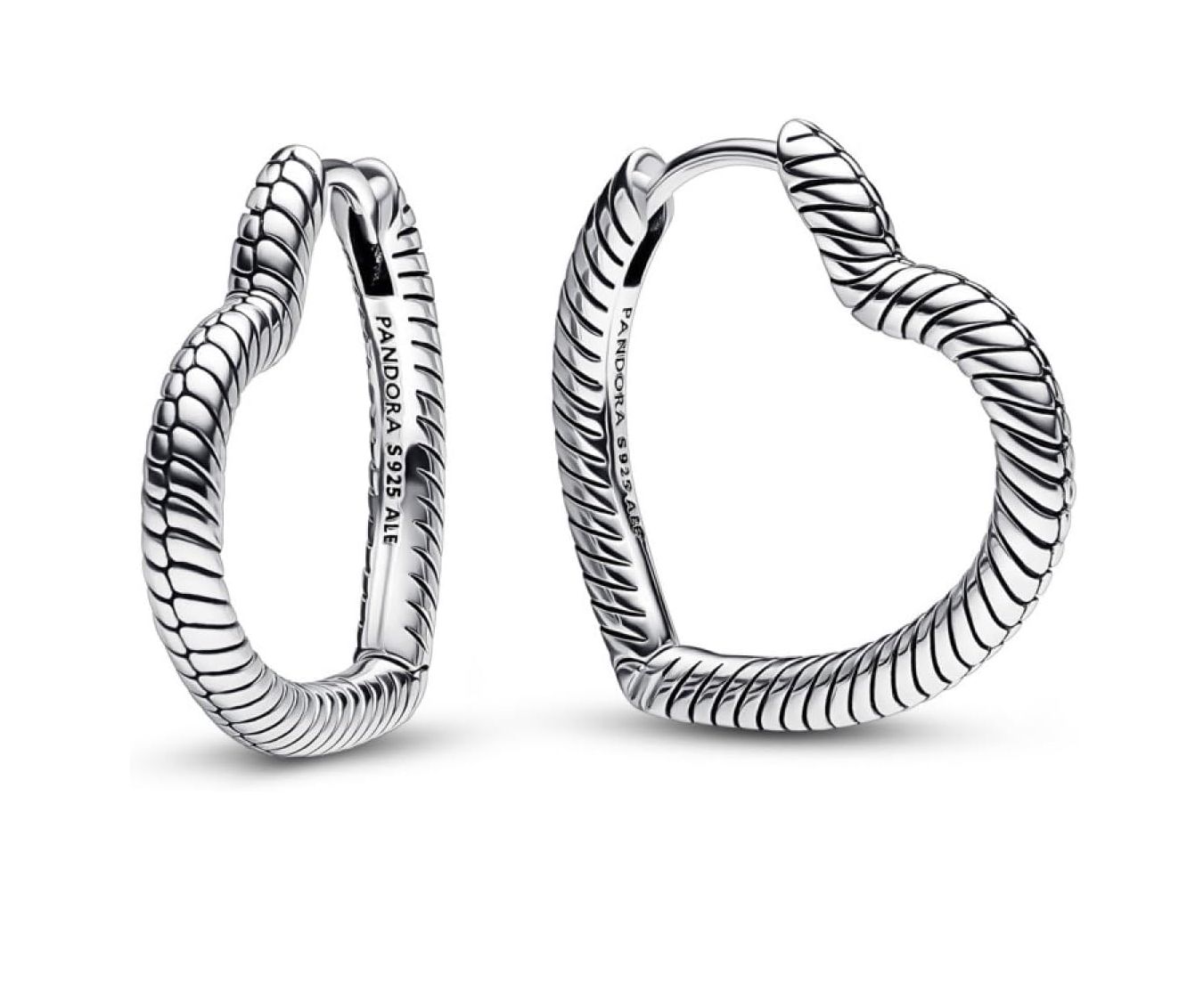 Pandora Moments Heart Charm Hoop Earrings -292236C00