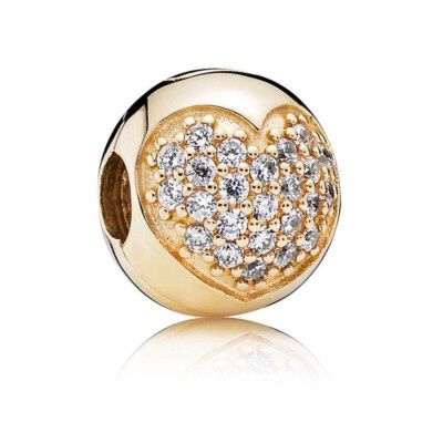 Pavé Heart Clip Charm - 750832CZ