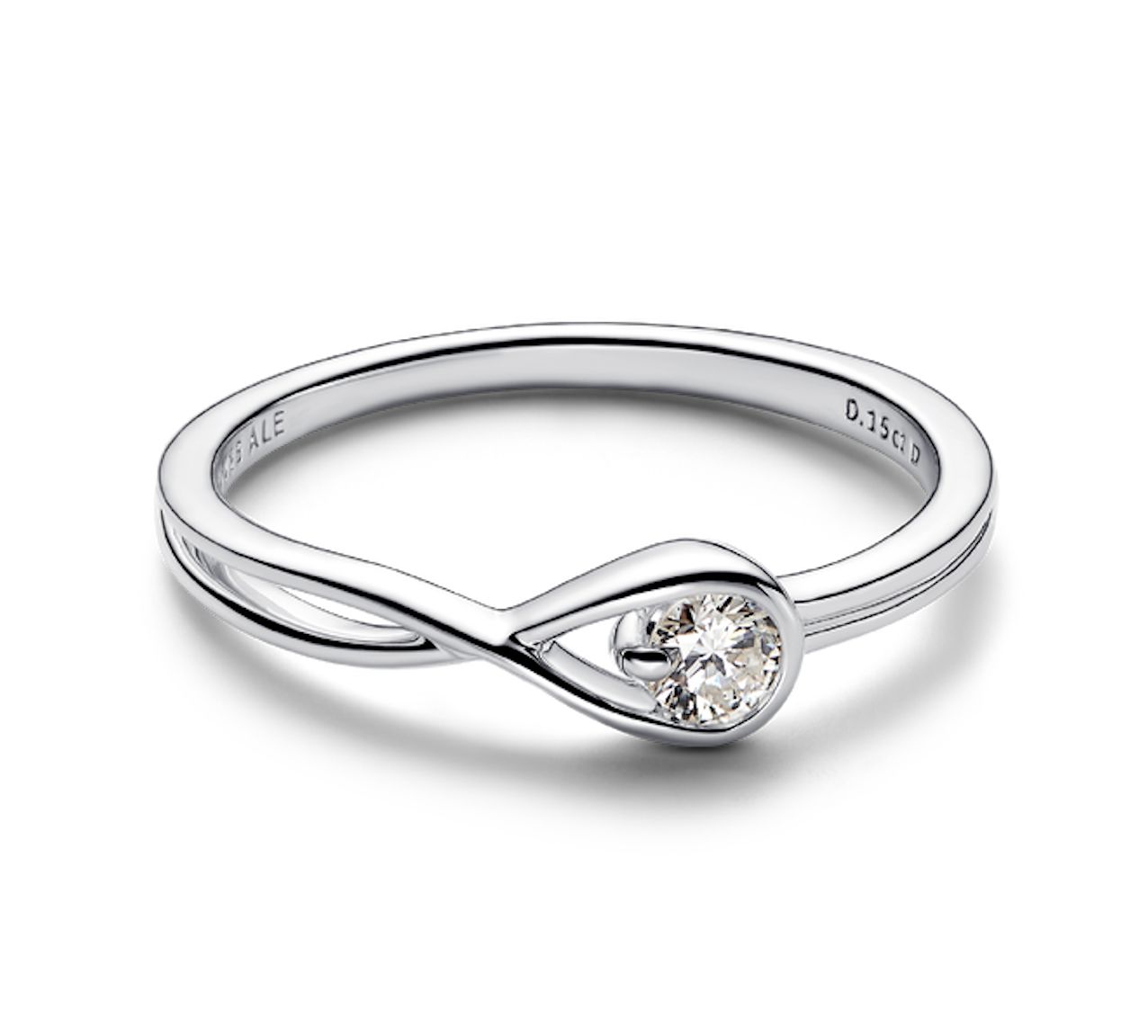 Pandora Infinite Sterling Silver Lab-Grown Diamond Ring-199441C01