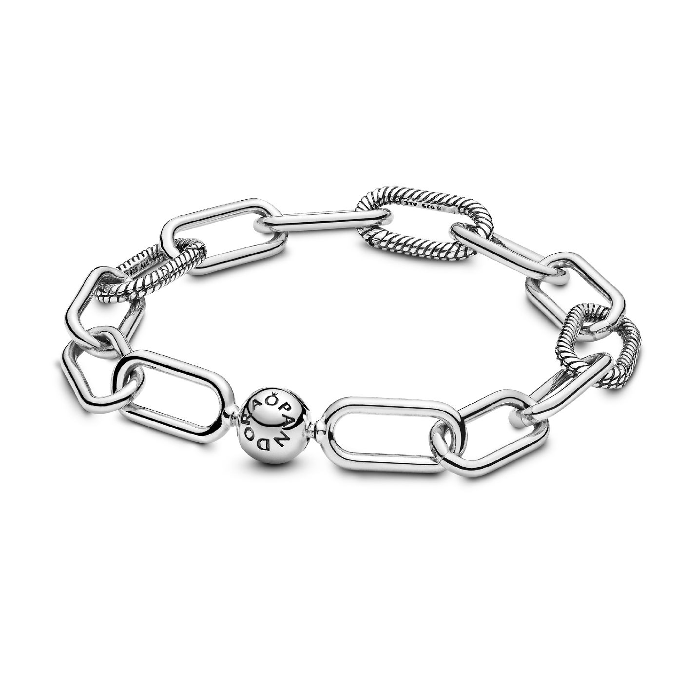 Pandora ME Round Clasp Medium-Link Chain Bracelet-598373, Size: 1