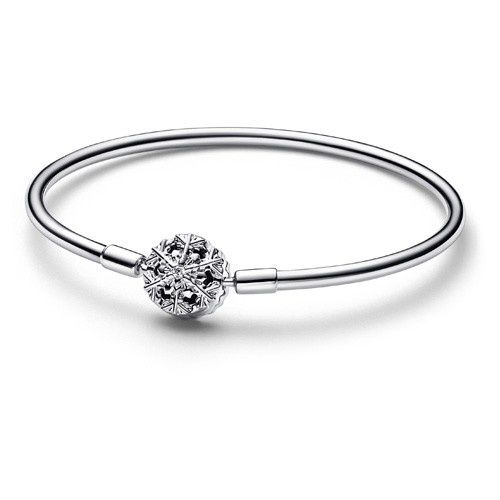 Moments Sparkling Snowflake Clasp Bangle-592286C01
