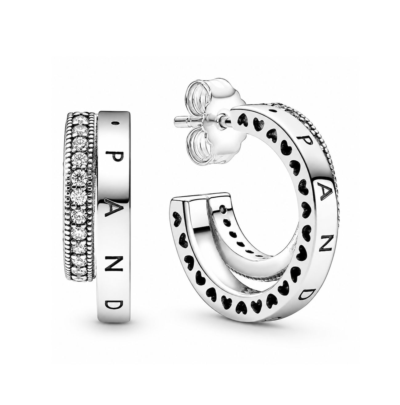Pave Double Hoop Earrings-299056C01