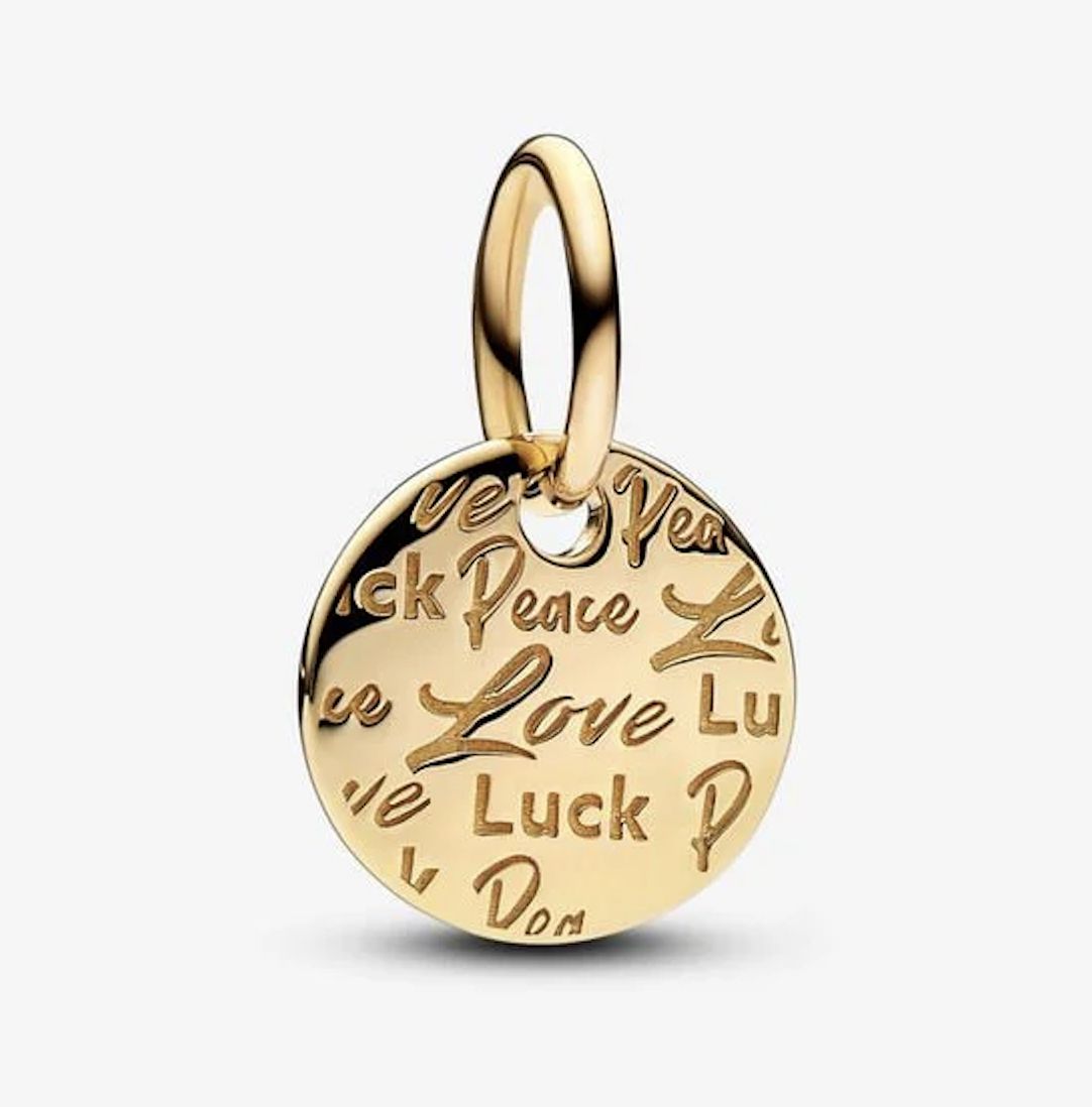 Peace, Love &amp; Luck 14k Solid Gold Dangle Charm-752329C00