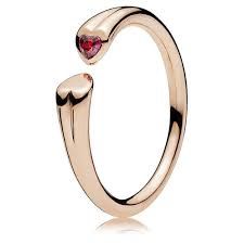 Polished &amp; Sparkling Hearts Open Ring - 186570CZR