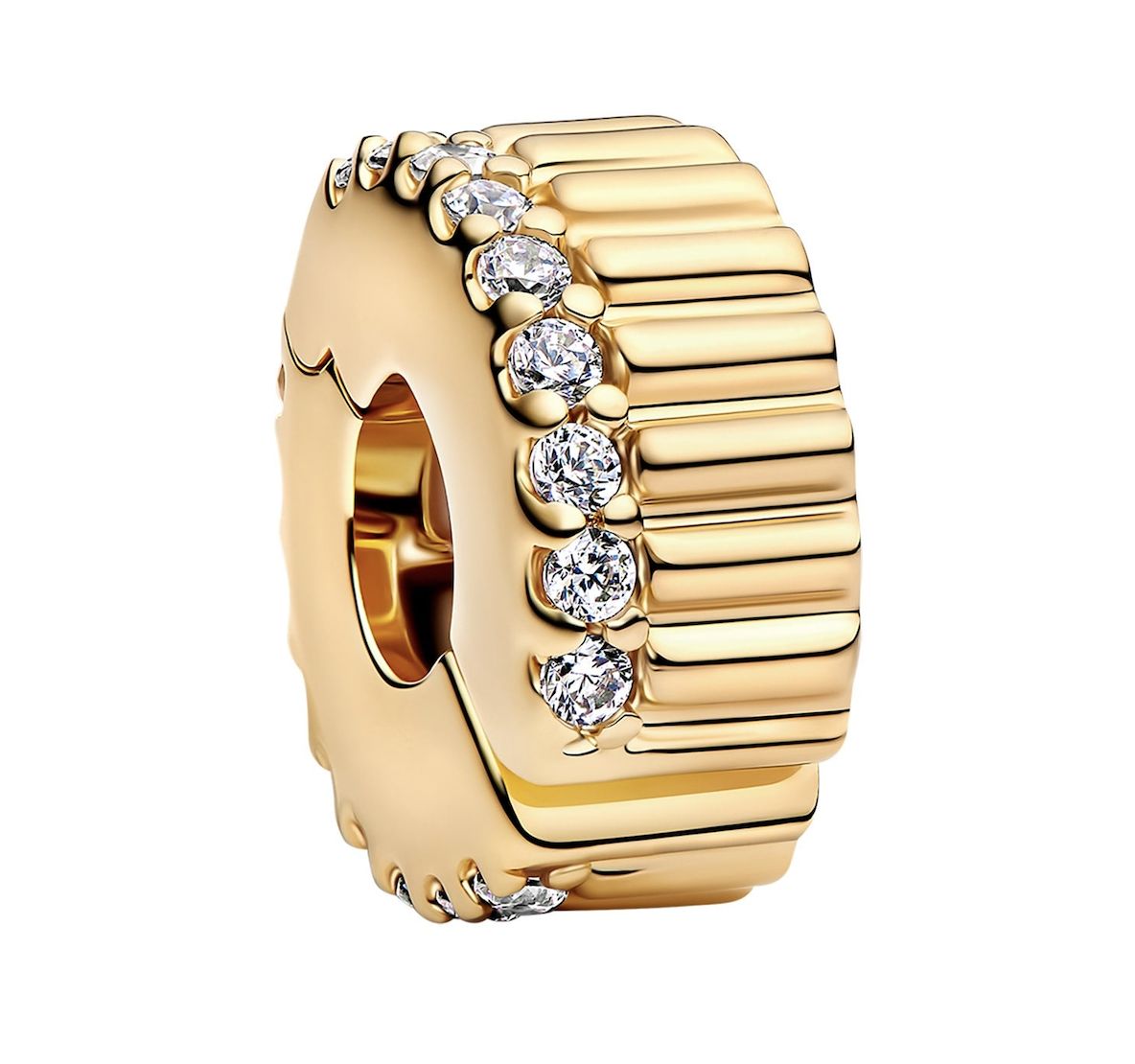Ribbed Clip Charm-764078C01