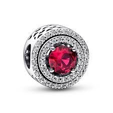 Red Sparkling Levelled Round Charm - 792418C01