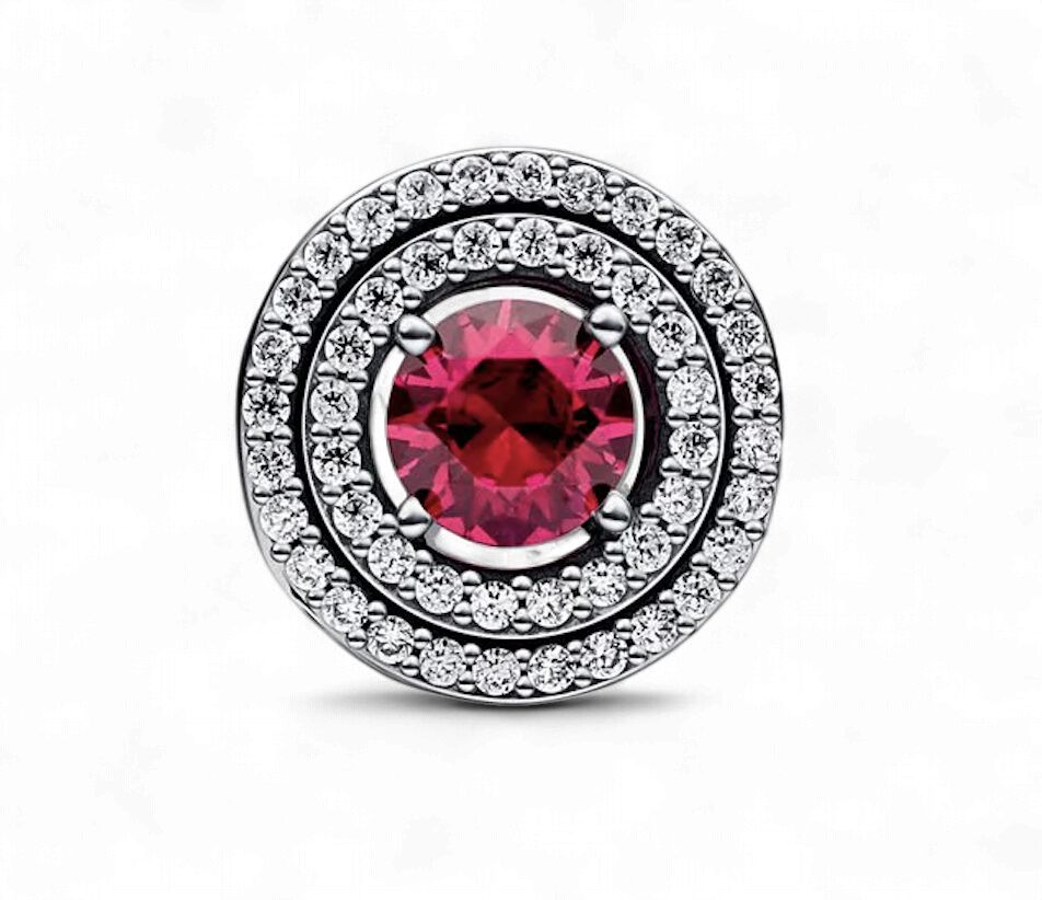 Red Sparkling Levelled Round Charm-792418C01