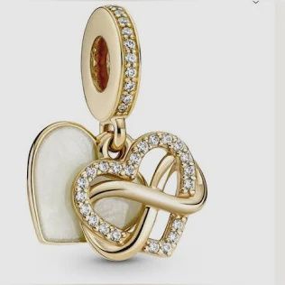 Sparkling Infinity Heart Dangle Charm - 759516C01