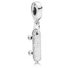 Sparkling Skateboard Dangle Charm - 797206CZ