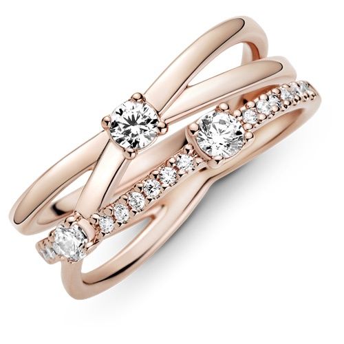 Sparkling Triple Band Ring - 189400C01