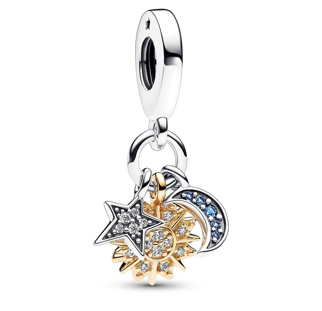Two-Tone Celestial Triple Dangle Charm - 762676C01