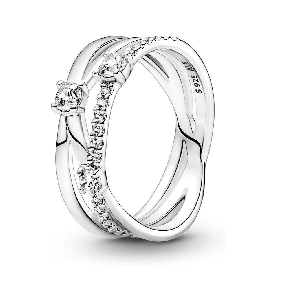 Sparkling Triple Band Ring-199400C01