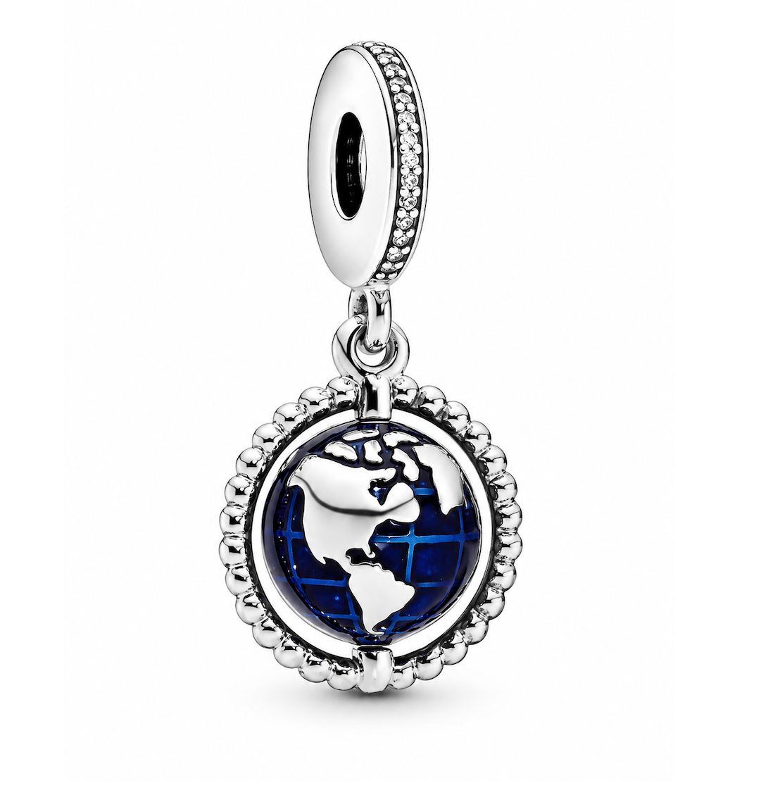 Spinning Globe Dangle Charm-798021CZ