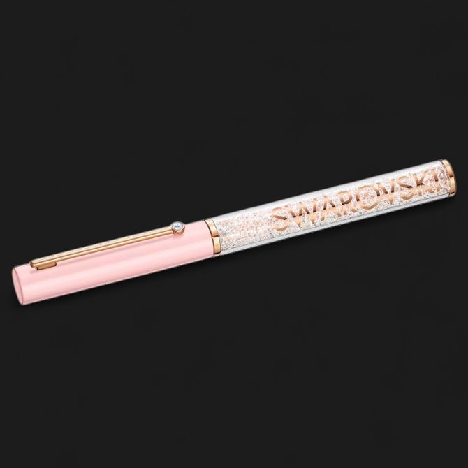 Crystalline Gloss Ballpoint Pen, Light Pink and Rose Gold Tone-5568756