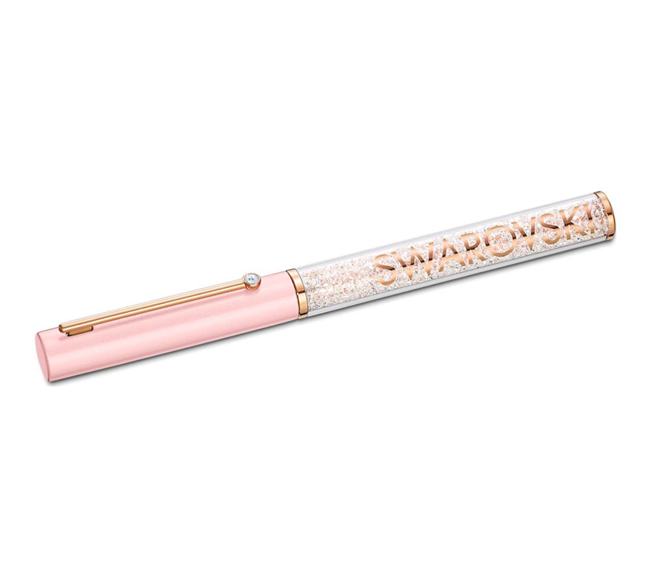 Crystalline Gloss Ballpoint Pen, Light Pink and Rose Gold Tone-5568756