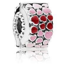 Red &amp; Pink Hearts Charm - 796594ENMX