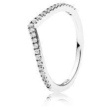 Sparkling Wishbone Ring - 196316CZ
