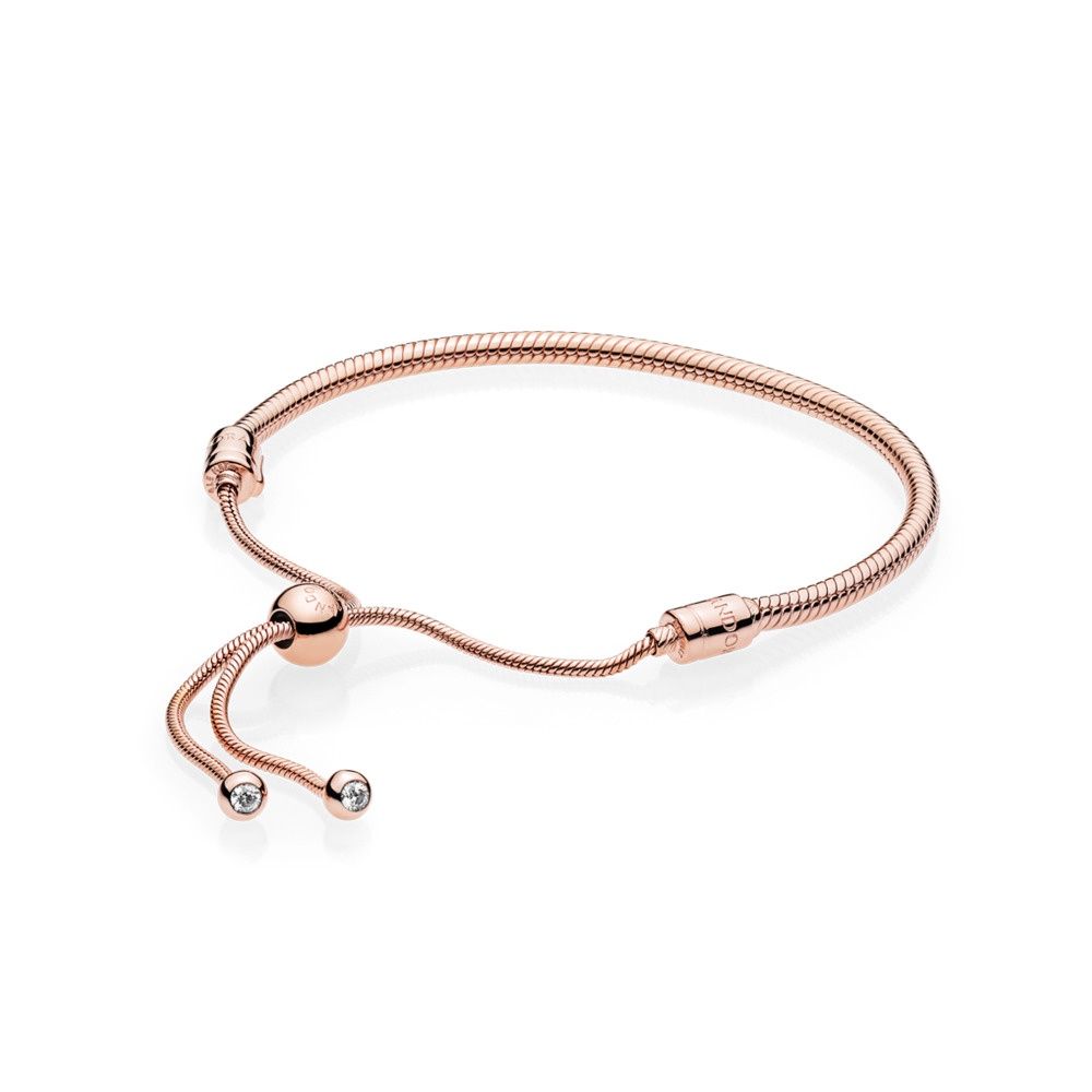 Pandora Moments Snake Chain Slider Bracelet  - 587125CZ-2