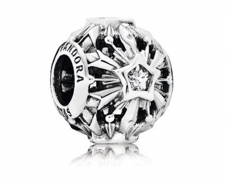 Disney Frozen Snowflake Openwork Silver Charm-791563CZ