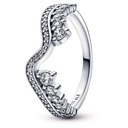 Sparkling Asymmetric Wave Ring  - 192543C01