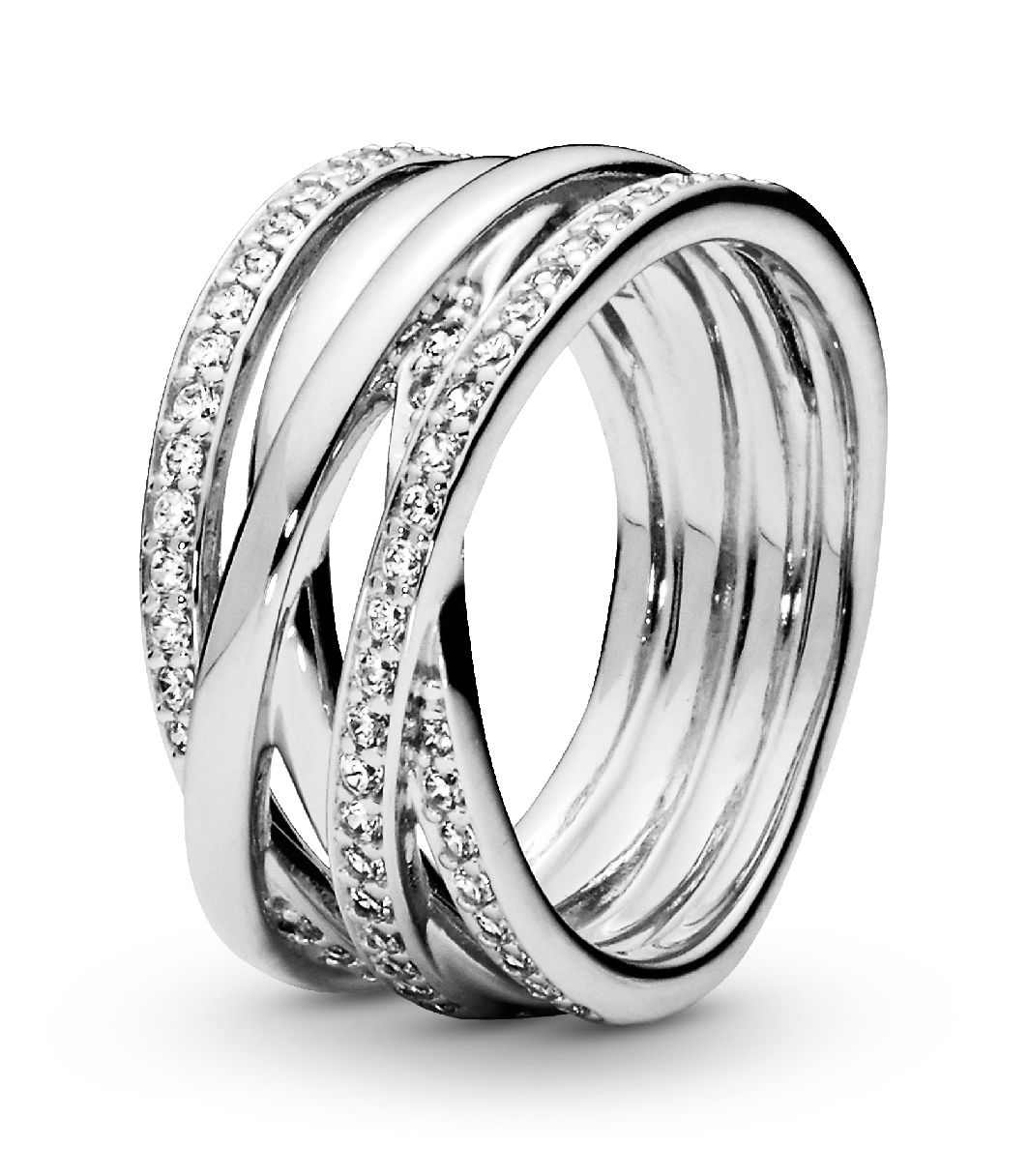 Sparkling &amp; Polished Lines Ring-190919CZ