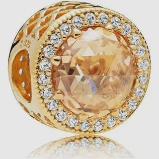 Sparkling Light Golden Charm - 761725CLG
