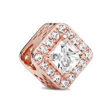 Square Sparkle Halo Charm - 786206CZ