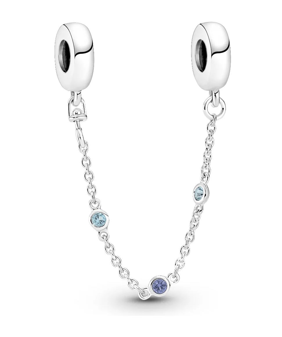 Triple Blue Stone Safety Chain -791688C01-05
