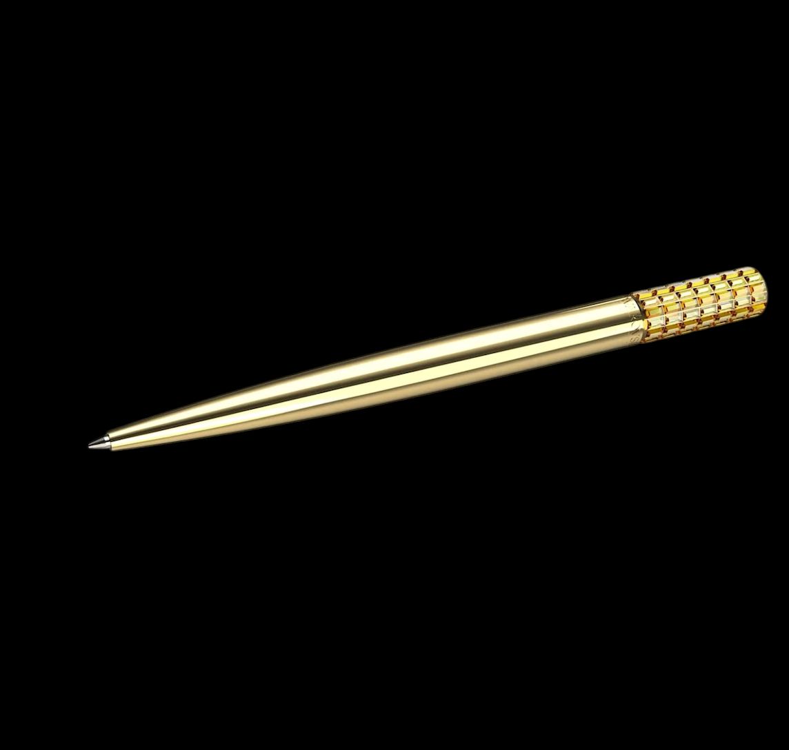 Lucent Ballpoint Pen, Yellow, Gold-Tone-5618156