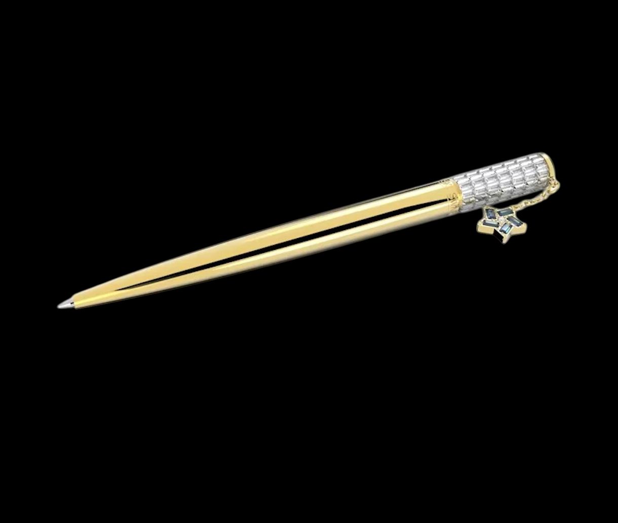 Celebration 2022 Ballpoint Pen, Star, White, Gold Plated-5627170