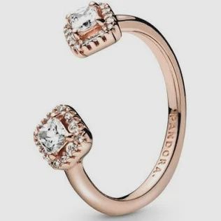 Square Sparkle Open Ring  - 188506C01