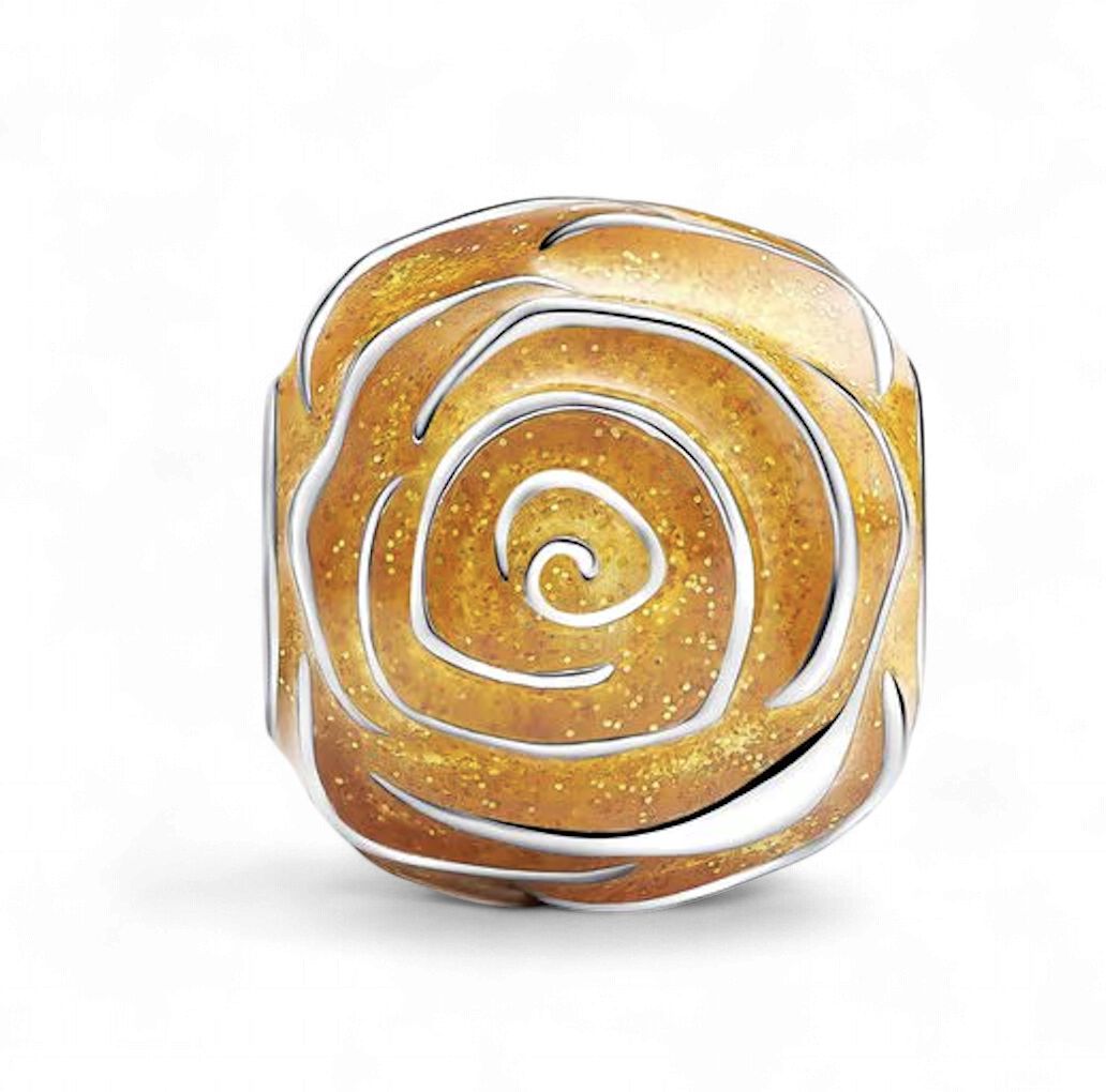 Yellow Rose in Bloom Charm - 793212C02