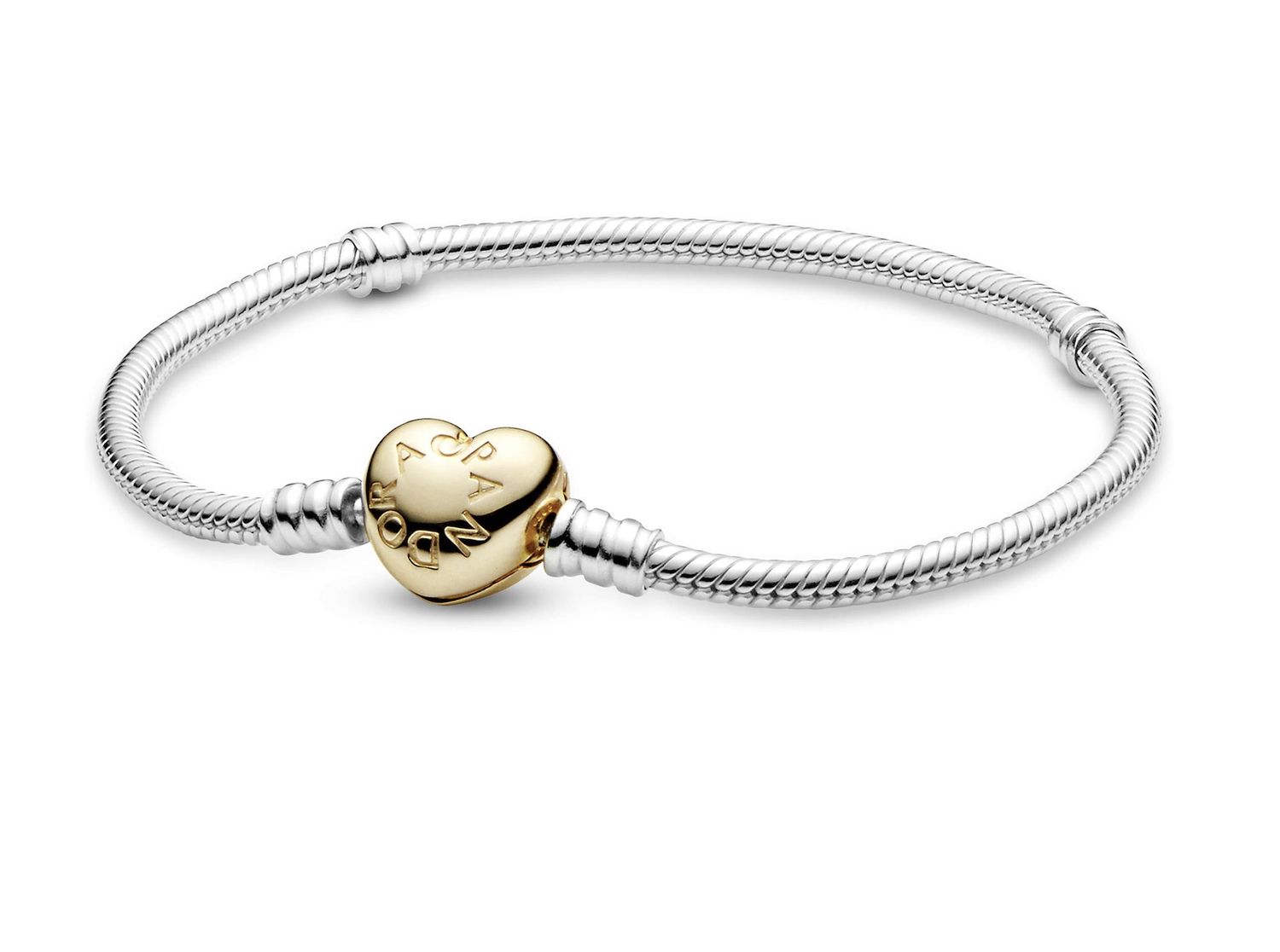Pandora Moments Heart Clasp Snake Chain Bracelet  - 568707C00