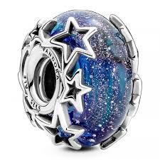 Galaxy Blue &amp; Star Murano Charm - 790015C00