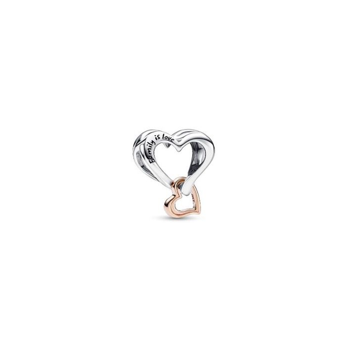 Two-tone Openwork Infinity Heart Charm - 782642C00