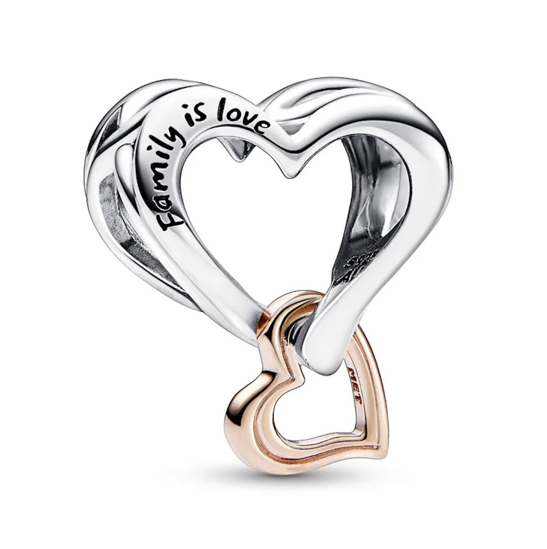 Two-Tone Openwork Infinity Heart Charm-782642C00