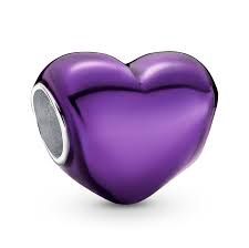 Metallic Purple Heart Charm - 793337C01