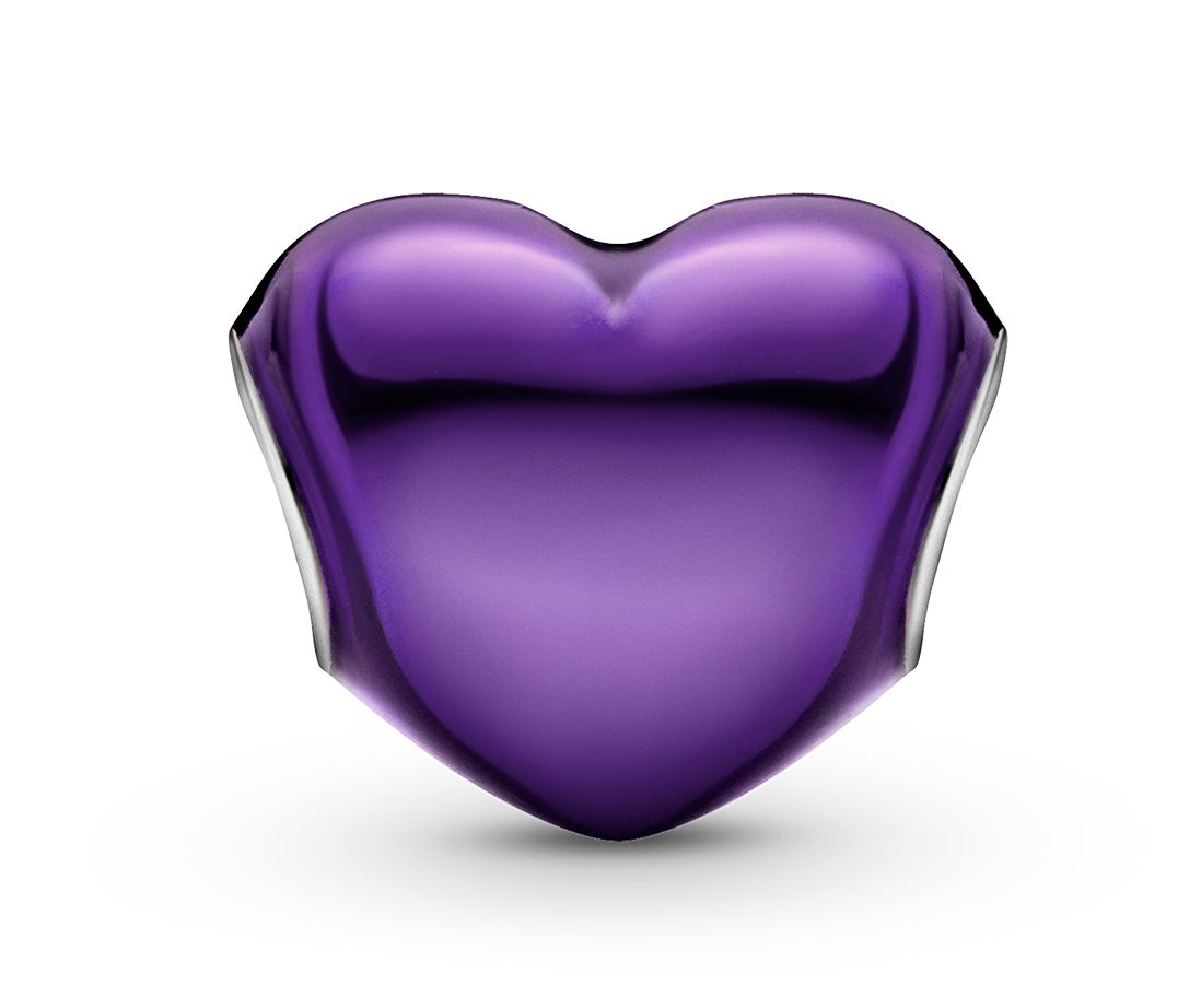 Metallic Purple Heart Charm - 793337C01