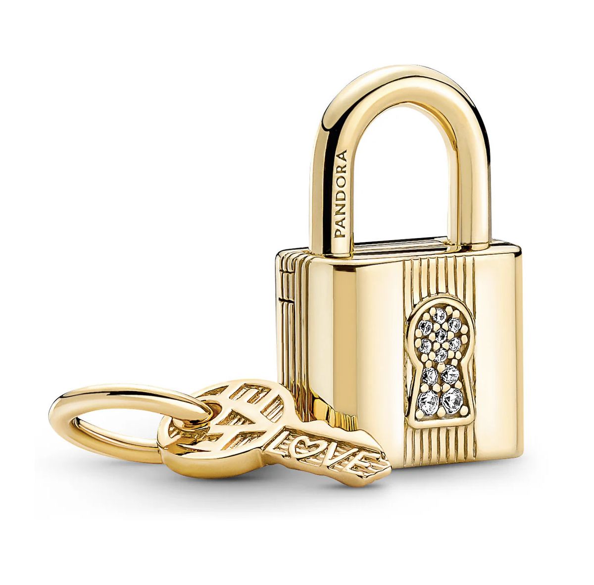 Padlock &amp; Key Dangle Charm-760088C01