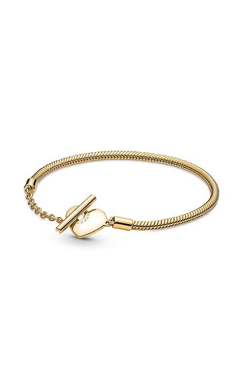 Heart T-Bar Snake Chain Bracelet  - 569285C00