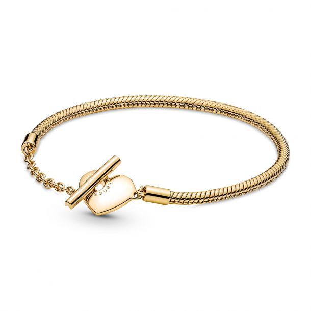 Heart T-Bar Snake Chain Bracelet  - 569285C00